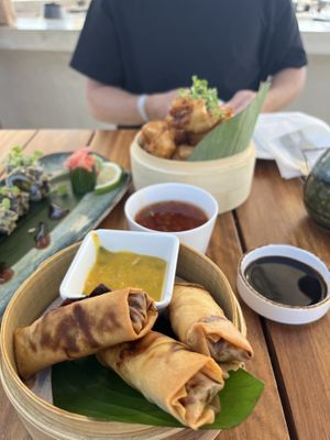 Spring rolls  at Antasia Beach Club in Paphos