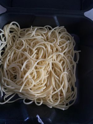 Vegan = plain noodles  at Mama Carolla's in Indianapolis