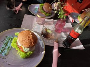 Vegane Burger  at Vegan Junkhouse Club in Munich