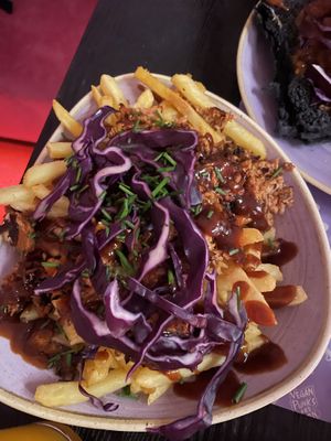 Pulled pork fries   at Vegan Junkhouse Club in Munich