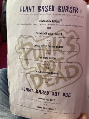 Plant based burger   at Vegan Junkhouse Club in Munich