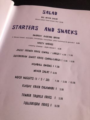 Starters  at Vegan Junkhouse Club in Munich