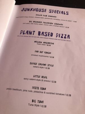 Pizza and co  at Vegan Junkhouse Club in Munich