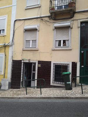 Front of the restaurant at Ameaça Vegetal in Lisbon