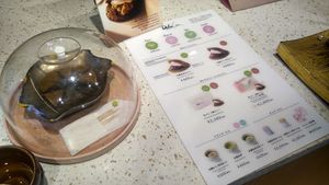 Menu and tasting. at Dolala in Yokohama