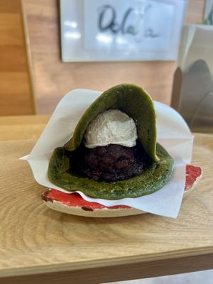 Matcha dorayaki  at Dolala in Yokohama