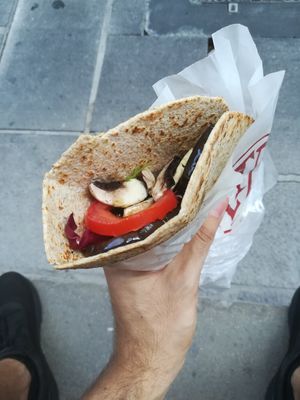 Fresh Vegetable Piadina at La Tua Piadina in Bologna
