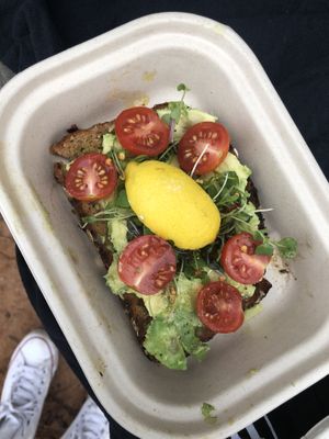 Avocado toast no egg at OMG Juice Bar in Peachtree City