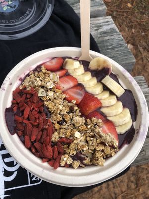 Berry açaí bowl at OMG Juice Bar in Peachtree City