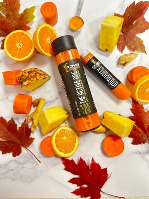 The Active One, protect your body with this juice with the mix of vitamin C with a little root of turmeric for the joins  at OMG Juice Bar in Peachtree City