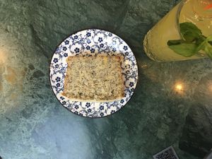 lemon cake and lemonade at Arezu Moda in Istanbul