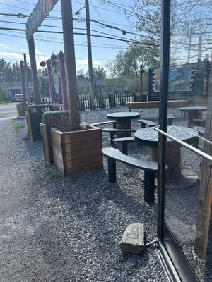 Outside seatingg  at Funchos in Riverhead