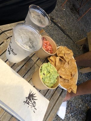 Guacamole and salsa with chips   at Funchos in Riverhead