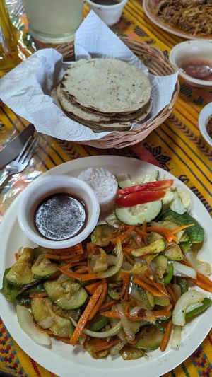 Fajitas at Sac-be Maya  in Xcalakoop