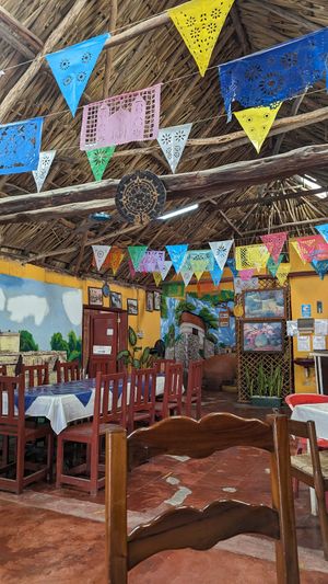 The restaurant at Sac-be Maya  in Xcalakoop