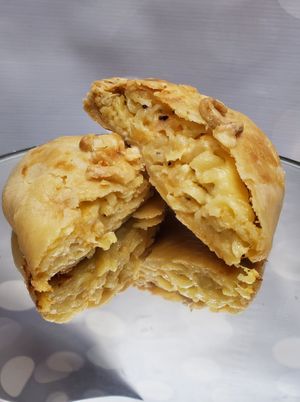 Vegetarian Mac N Cheese at Pasty Haus in Frankenmuth