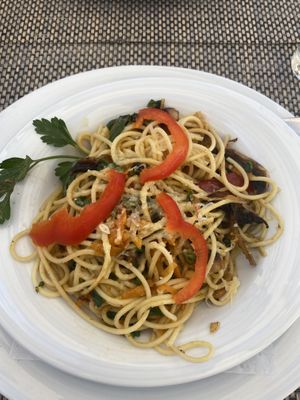  Vegetarian pasta  at Pólo Norte in Porto Moniz