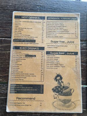Menu at Peak Cafe in Koh Lanta