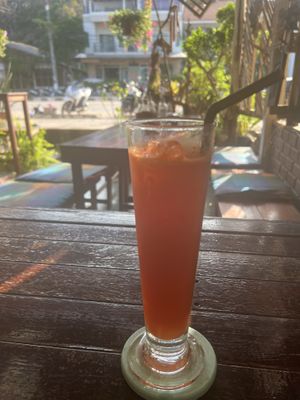 Orange/ Carrot juice  at Peak Cafe in Koh Lanta