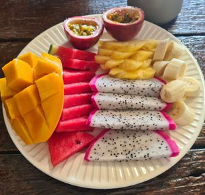 Fruit plate at Peak Cafe in Koh Lanta