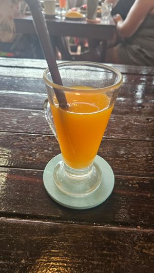 Orange juice at Peak Cafe in Koh Lanta