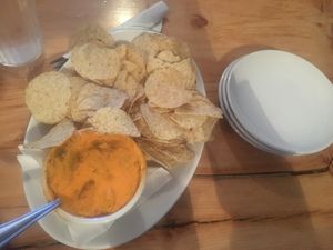 Delicious cashew based nacho cheese at Sweet Melissa Cafe in Laramie