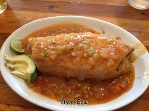 Smothered sweet potato and black bean burrito  at Sweet Melissa Cafe in Laramie