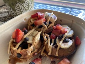 OG waffles  at Bare Blends in Denver