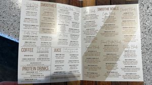 New menu 3/11/2023  at Bare Blends in Denver