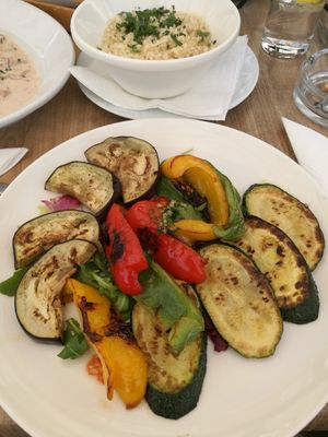 Roasted veggies and rice. at Gostilna Sidro in Izola