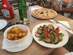 Roasted veggies and potatoes. at Gostilna Sidro in Izola