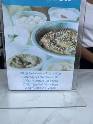 3 dips are vegan  at Santorini in Canggu