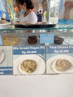 Need to try the vegan pie!  at Santorini in Canggu