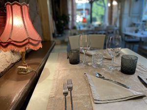 Dinner setting  at The Four Rooms of Mrs. Safija in Sarajevo