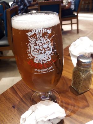 Motorhead Over Kill Beer. at Hard Rock Cafe in Newcastle Upon Tyne