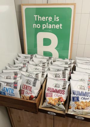 Display of vegan snacks at Jigushop - Sangdo 지구샵 상도점 in Seoul