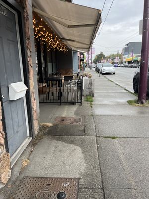 Outside patio  at Chau Veggie Express in Vancouver
