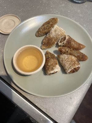 Nonla rolls with watery sauce   at Chau Veggie Express in Vancouver