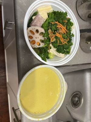 Golden temple soup  at Chau Veggie Express in Vancouver