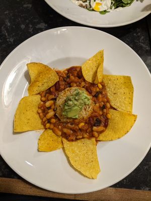 Vegetable chilli at Filling Station in Inverness