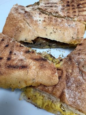 Hummus & roasted veg sandwich   at Originem in Girona