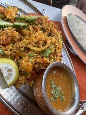 Vegetable biryani  at Mumbai Masala in Lanzarote