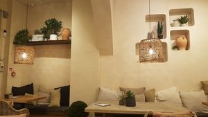 Interior at Gecko Coffeehouse in East London