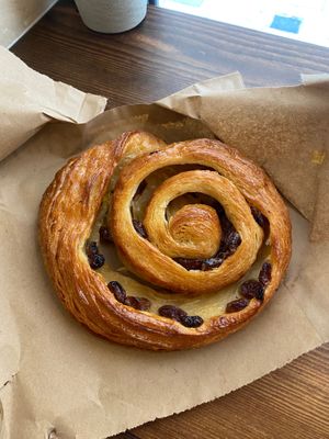 pain aux raisin at Gecko Coffeehouse in East London