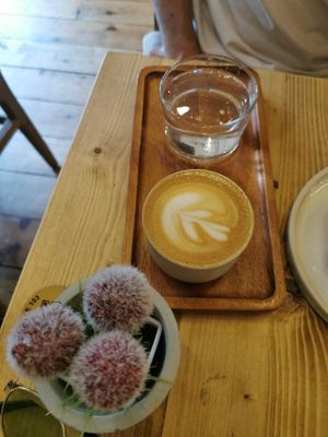 Oat cappuccino at Gecko Coffeehouse in East London