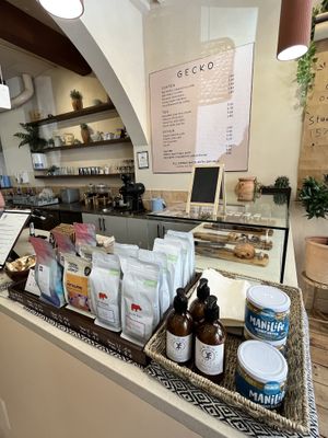   at Gecko Coffeehouse in East London