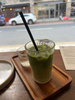 Iced matcha  at Gecko Coffeehouse in East London