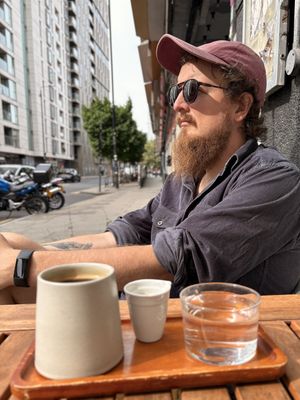   at Gecko Coffeehouse in East London