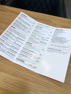 The menu at Forky's - Ostrava in Ostrava