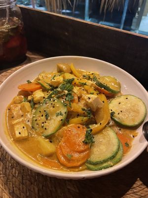 Tofu Curry  at Arena Negra in Mazunte